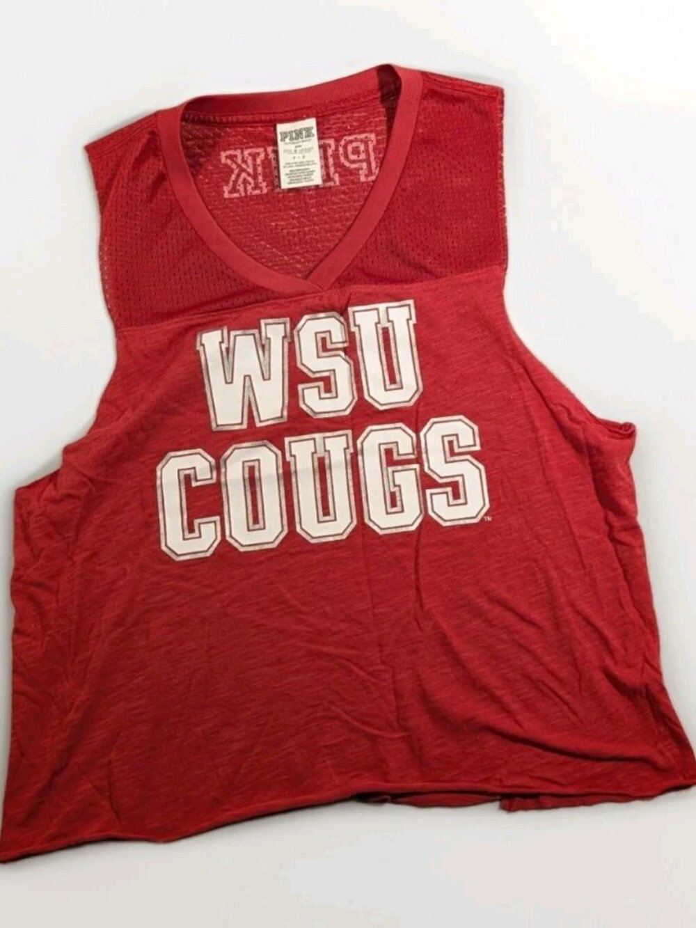 PINK Victoria's Secret Womens Customized WSU COUGS Tank Top Size Small